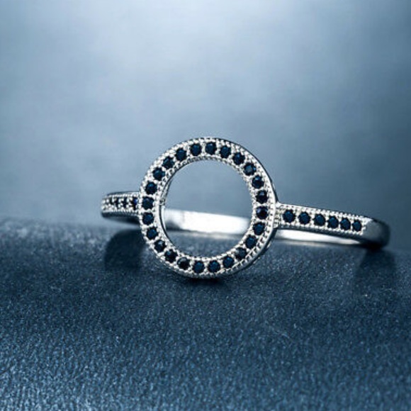 NWT 925 Silver Birthstone Cocktail Ring - Picture 2 of 3